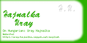 hajnalka uray business card